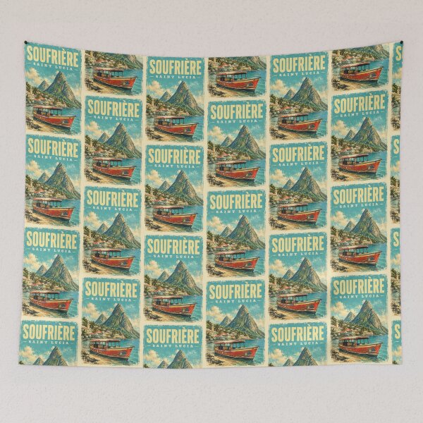 Item preview, Soufrière Saint Lucia West Coast Classic Vintage Style designed and sold by scicilysimonee.
