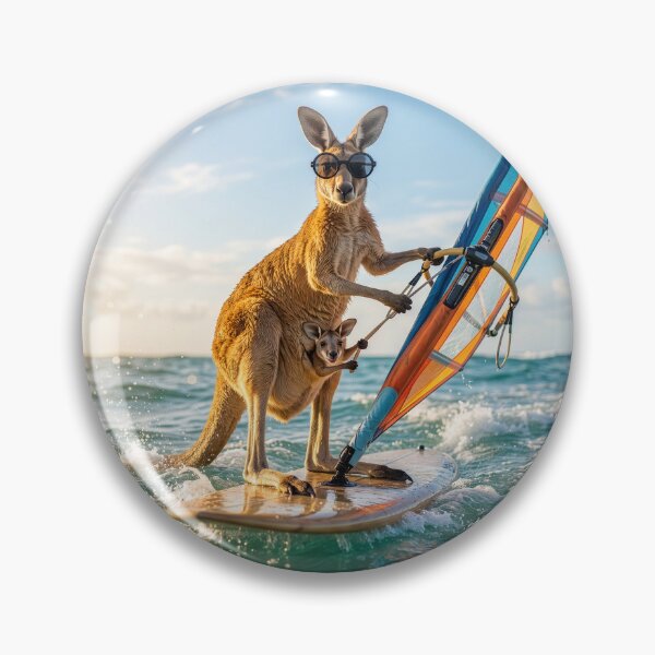 Item preview, Kangaroo and Her Joey Windsurfing designed and sold by Tridentulus.