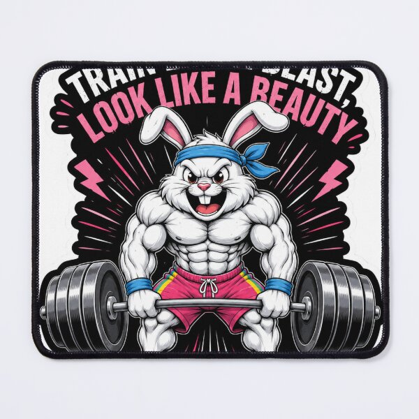 Item preview, Train Like A Beast Look Like A Beauty Gym Bunny Art designed and sold by Digistore1221.