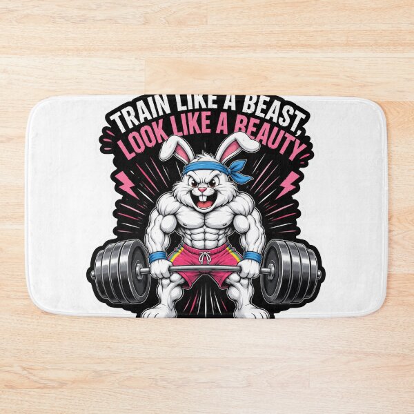 Item preview, Train Like A Beast Look Like A Beauty Gym Bunny Art designed and sold by Digistore1221.