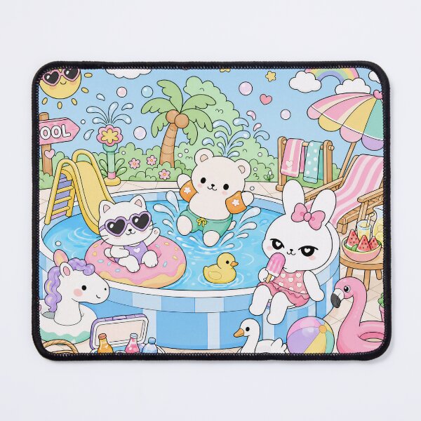 Item preview, Kawaii Summer Pool Party Fun designed and sold by kokoriiland.
