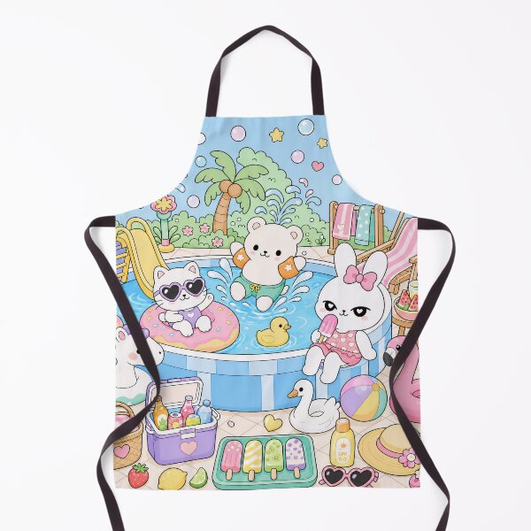 Item preview, Kawaii Summer Pool Party Fun designed and sold by kokoriiland.