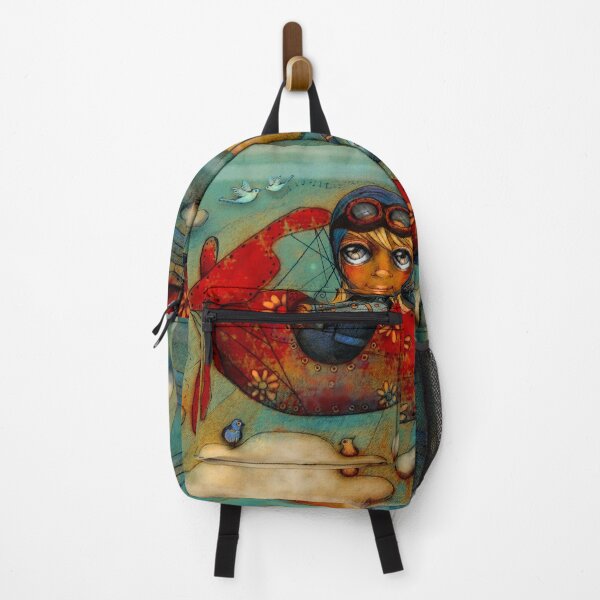 Item preview, Whimsical Pilot Flying Red Vintage Airplane designed and sold by Karin Taylor.