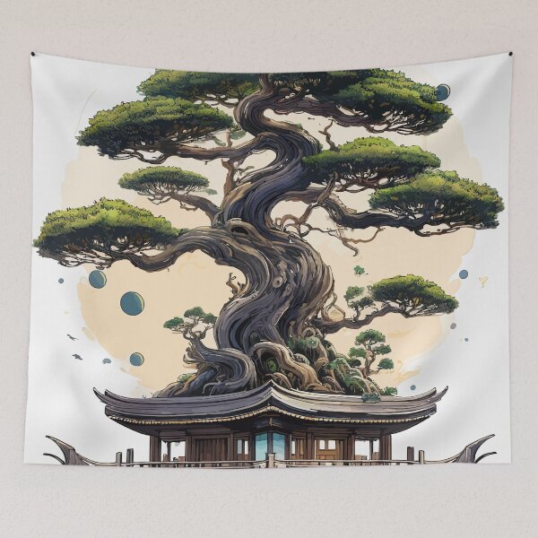 Item preview, The Bonsai Temple of Stars designed and sold by bb-15artstudio.