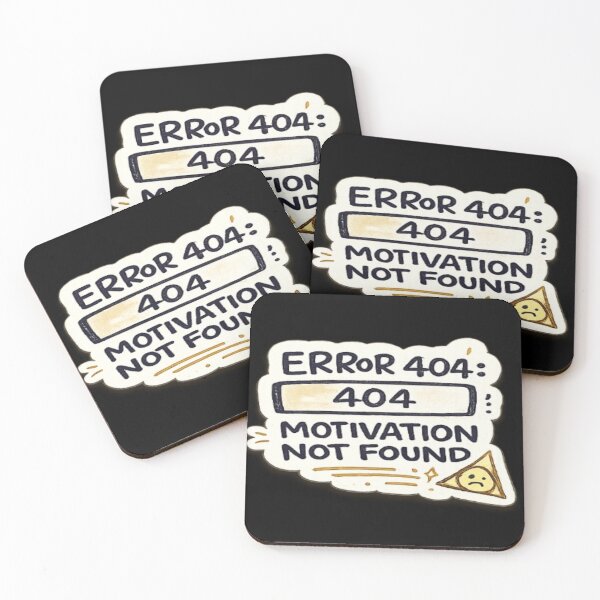 Item preview, Error 404 Motivation Not Found Funny Sticker designed and sold by Genzfirevibes.