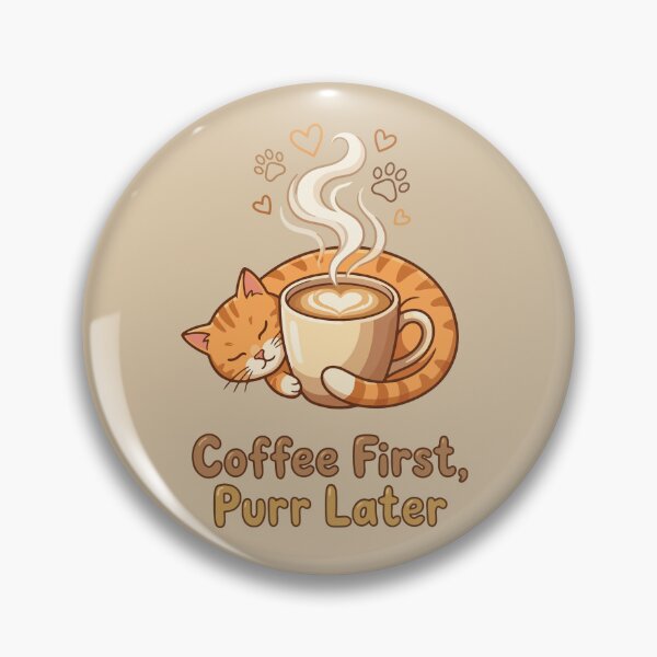 Item preview, Coffee First Purr Later designed and sold by AliveStyle.