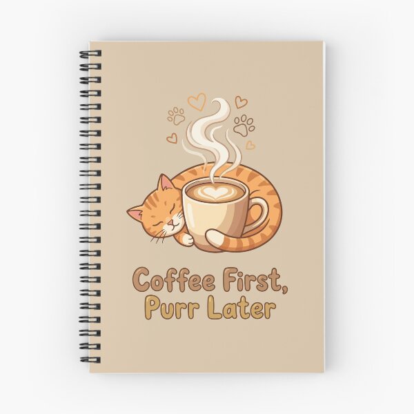 Item preview, Coffee First Purr Later designed and sold by AliveStyle.