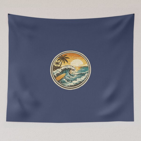 Item preview, Vintage Surf Badge California Beach Wave Retro Surfing designed and sold by MagicMakerPh⭐⭐⭐⭐⭐.