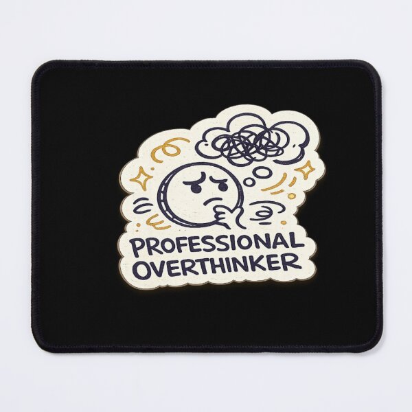 Item preview, Professional Overthinker Funny Doodle Sticker designed and sold by Genzfirevibes.