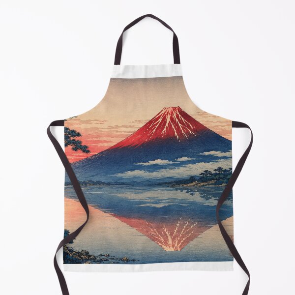 Item preview, Morning Red Fuji with Lake – Japanese Ukiyo-e Landscape designed and sold by Hidden Japan Coloring Book.
