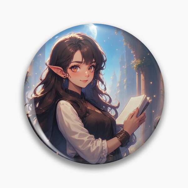 Item preview, Anime elf girl holding a book designed and sold by ArtsJulian.