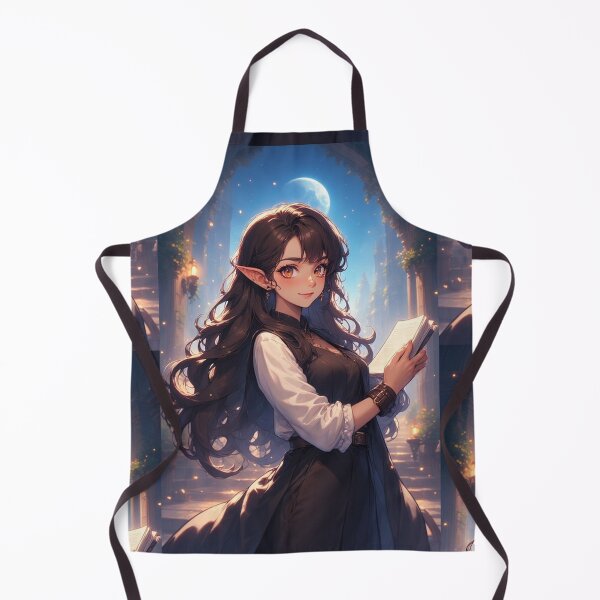 Item preview, Anime elf girl holding a book designed and sold by ArtsJulian.