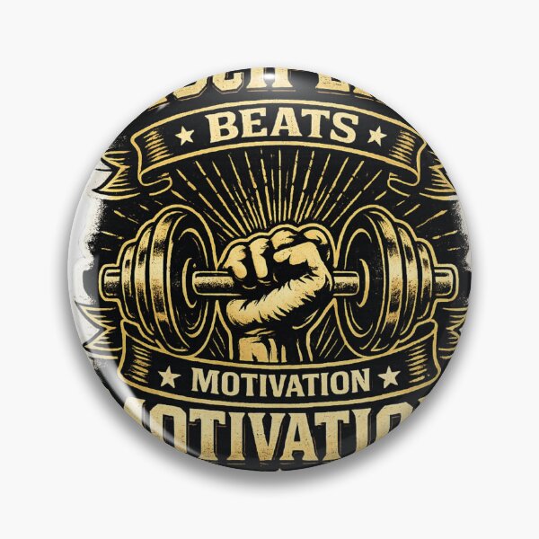 Item preview, Discipline Beats Motivation Gym Bodybuilding Vintage Art designed and sold by Digistore1221.