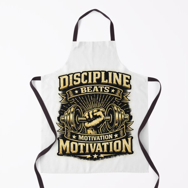 Item preview, Discipline Beats Motivation Gym Bodybuilding Vintage Art designed and sold by Digistore1221.