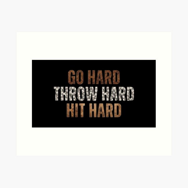 Item preview, Go Hard Throw Hard Hit Hard Baseball designed and sold by TiffanyTTees.