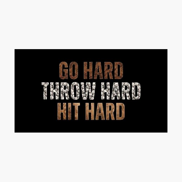 Item preview, Go Hard Throw Hard Hit Hard Baseball designed and sold by TiffanyTTees.