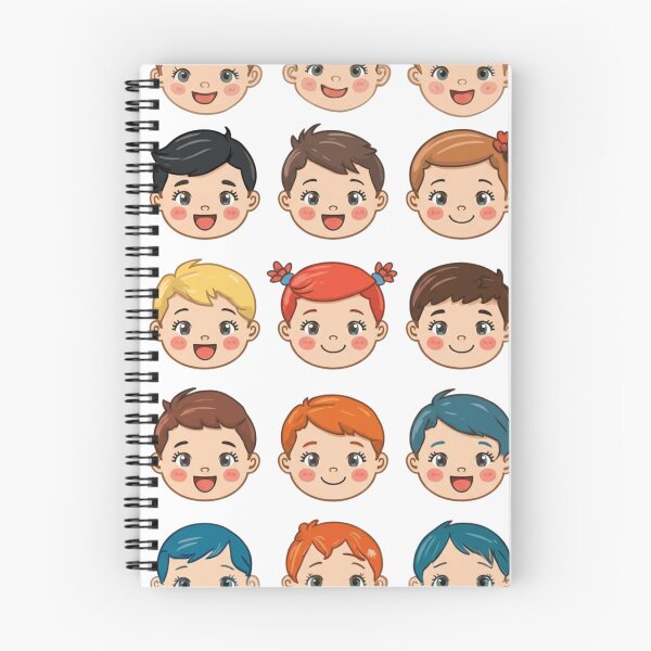 Item preview, Cute Smiling Kids Faces Sticker Pack - Cartoon Children Avatars and Emotes designed and sold by AustralArt.