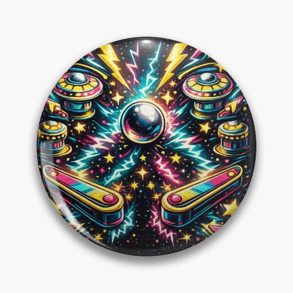 Item preview, Retro 1980s Arcade Pinball Machine Neon Gaming Graphic designed and sold by MagicMakerPh.