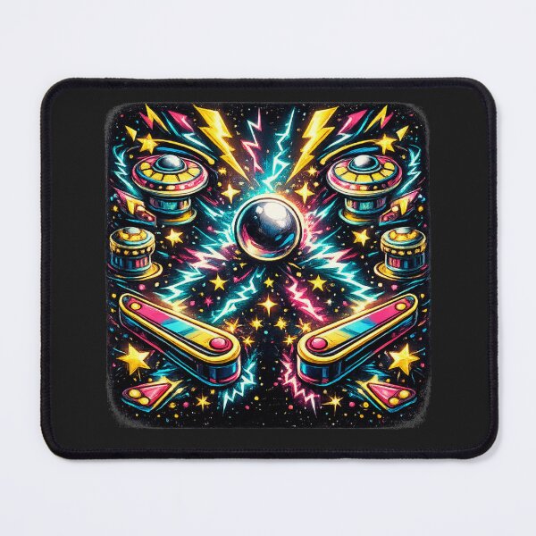 Item preview, Retro 1980s Arcade Pinball Machine Neon Gaming Graphic designed and sold by MagicMakerPh.