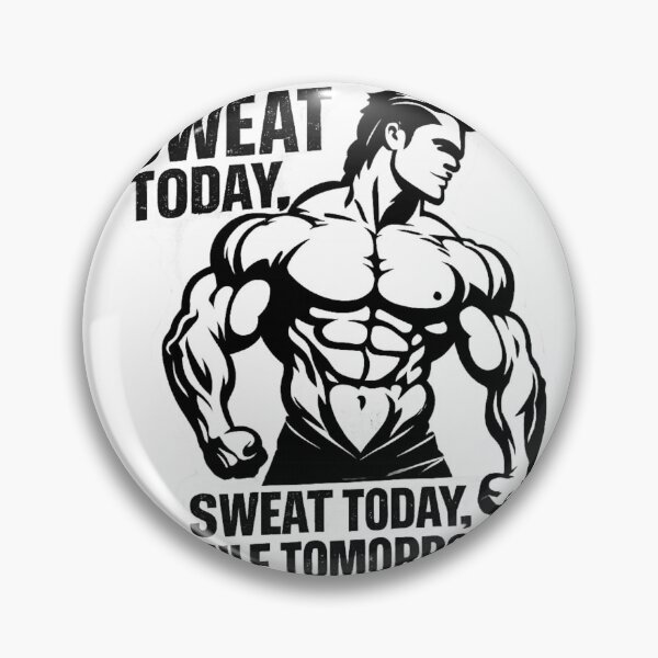 Item preview, Sweat Today Smile Tomorrow Bodybuilding Gym Motivation Art designed and sold by Digistore1221.