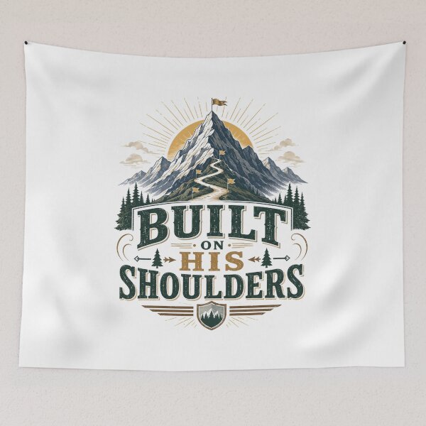 Item preview, Built On His Shoulders Dad  | Father's Day Gift Idea designed and sold by pradeepvisuals.