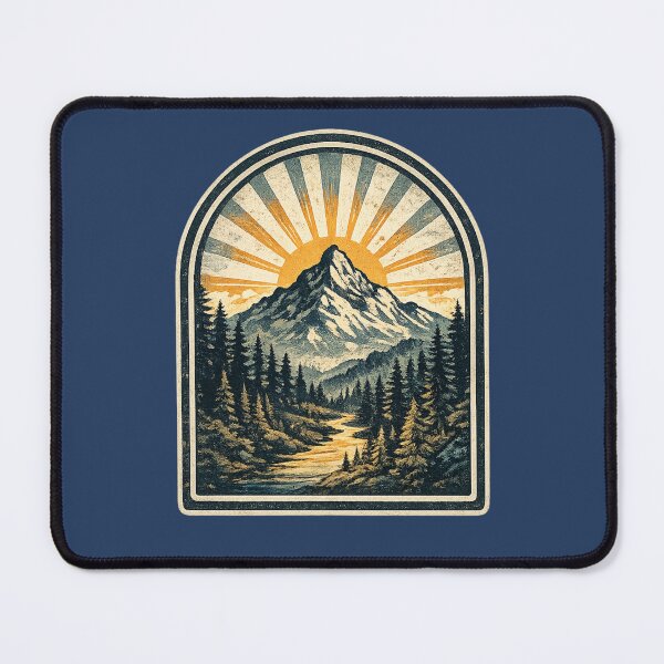 Item preview, Retro National Park Mountain Badge Vintage Adventure designed and sold by MagicMakerPh.