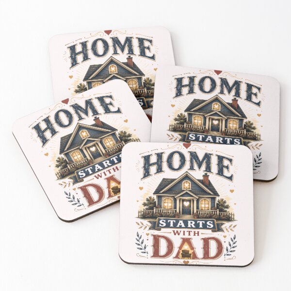 Item preview, Home Starts With Dad | Heartfelt Father's Day Gift designed and sold by pradeepvisuals.