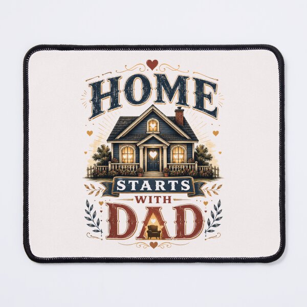 Item preview, Home Starts With Dad | Heartfelt Father's Day Gift designed and sold by pradeepvisuals.