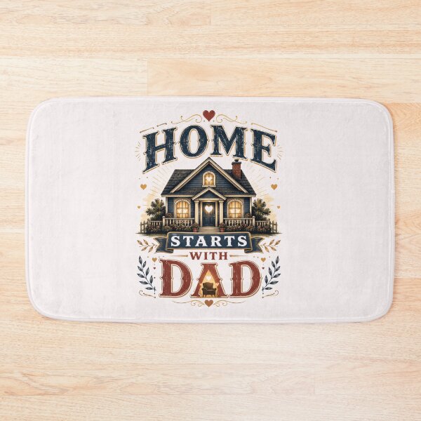 Item preview, Home Starts With Dad | Heartfelt Father's Day Gift designed and sold by pradeepvisuals.