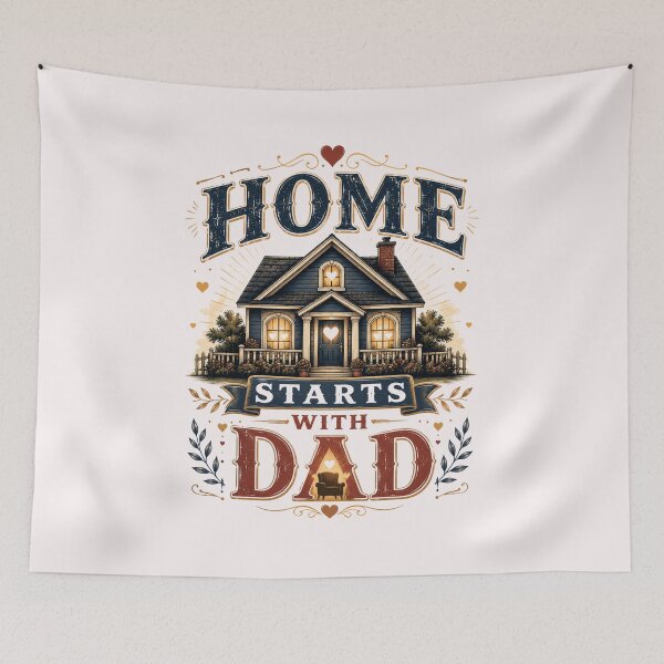 Item preview, Home Starts With Dad | Heartfelt Father's Day Gift designed and sold by pradeepvisuals.
