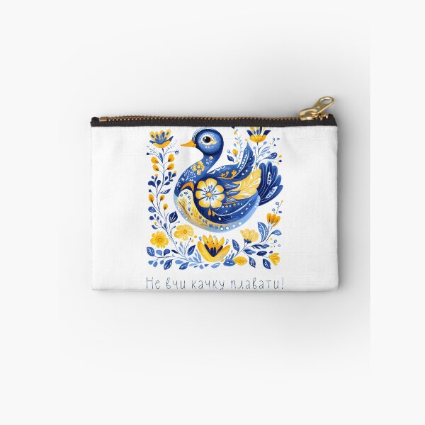 Item preview, Ukraine Duck Cute Retro Floral Ukrainian Flag Vyshyvanka designed and sold by SecretDicer.