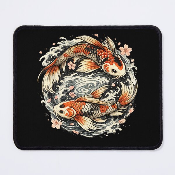 Item preview, Japanese Koi Fish Yin Yang Traditional Ukiyo-e Graphic designed and sold by MagicMakerPh⭐⭐⭐⭐⭐.