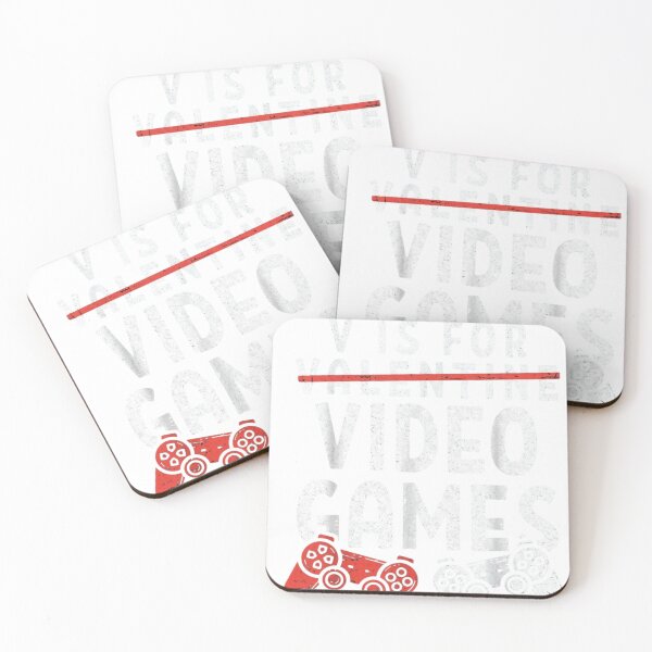 Item preview, V is for Video Games - Funny Gamer Valentine's Day Design designed and sold by QUIRKFITs.