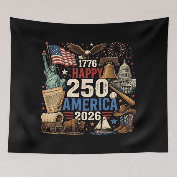 Item preview, Happy 250 America Doodle 4th of July History Teacher designed and sold by OlakunleOloroz.