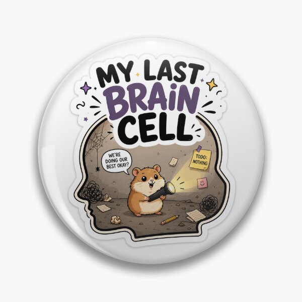 Item preview, My Last Brain Cell Hamster Sticker | Funny Chaos Meme designed and sold by Dripzey.