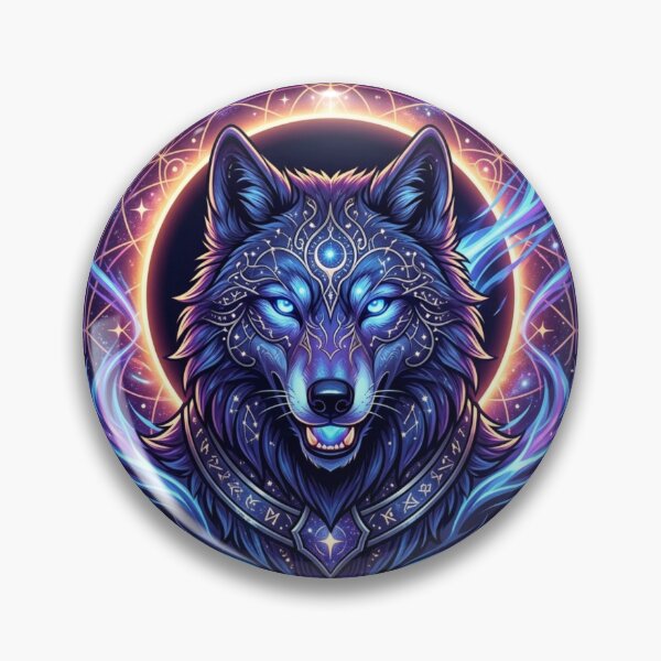Item preview, ancient cosmic wolf designed and sold by Stickersdevelop.