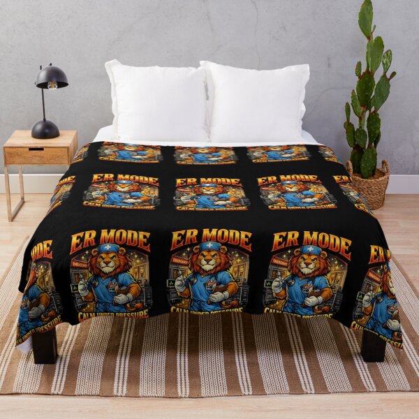 Item preview, Fearless Lion ER Nurse Calm Under Pressure Emergency Room Nurse Week Healthcare Hero Appreciation Gift Emergency Department RN Critical Care Motivation Design designed and sold by ClinicalHubs.
