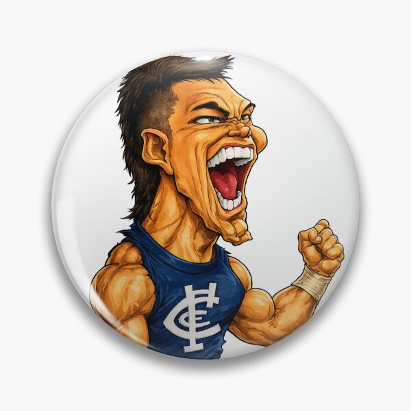 Item preview, Patrick Cripps Cartoon Drawing Carlton Blues AFL designed and sold by Luke Foran Sports Art.