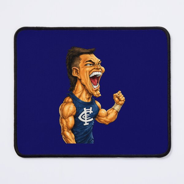 Item preview, Patrick Cripps Cartoon Drawing Carlton Blues AFL designed and sold by Luke Foran Sports Art.