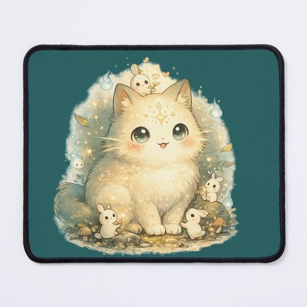 Item preview, Anime Forest Spirit Cat Magical Fantasy Graphic designed and sold by MagicMakerPh.