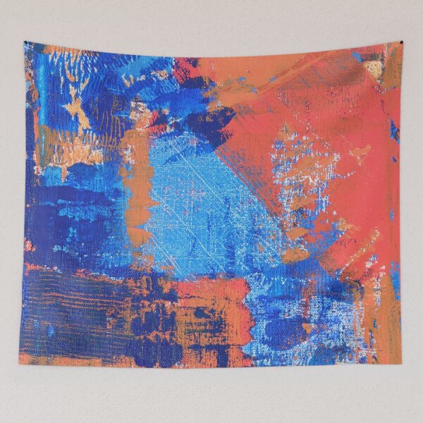 Item preview, Home Court - Orange & Blue New York Inspired Abstract Art designed and sold by FABOArt.