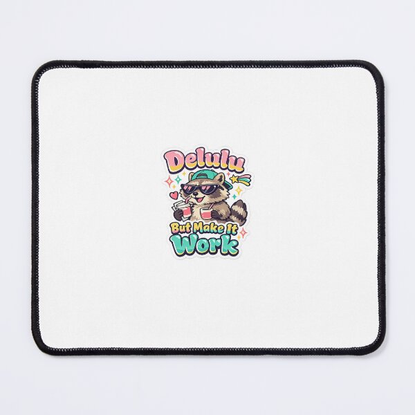 Item preview, Delulu But Make It Work Raccoon Sticker designed and sold by Dripzey.