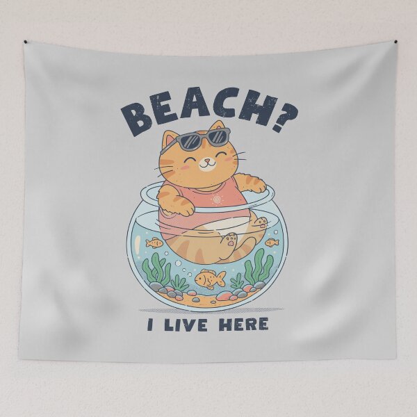 Item preview, Beach, I Live Here designed and sold by GODZILLARGE.