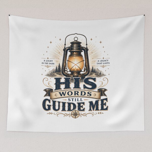 Item preview, His Words Still Guide Me | Meaningful Dad  designed and sold by pradeepvisuals.
