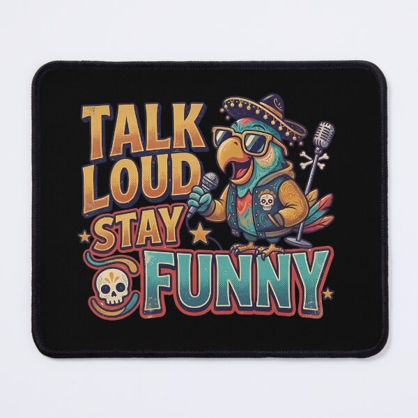 Item preview, Talk Loud Stay Funny Retro Streetwear Parrot Mascot Comedy designed and sold by ByteVortex.
