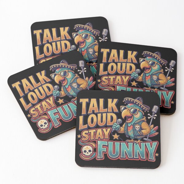 Item preview, Talk Loud Stay Funny Retro Streetwear Parrot Mascot Comedy designed and sold by ByteVortex.