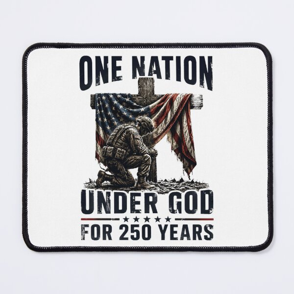 Item preview, One Nation Under God for 250 Years American US Flag Veteran designed and sold by OlakunleOloroz.