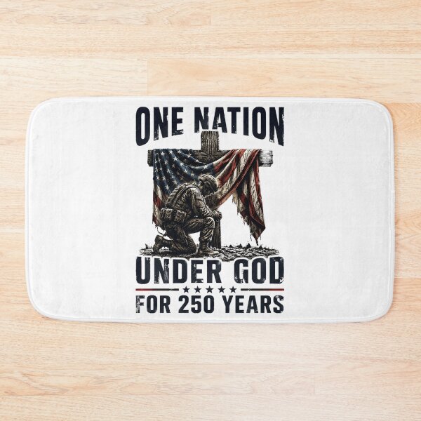 Item preview, One Nation Under God for 250 Years American US Flag Veteran designed and sold by OlakunleOloroz.