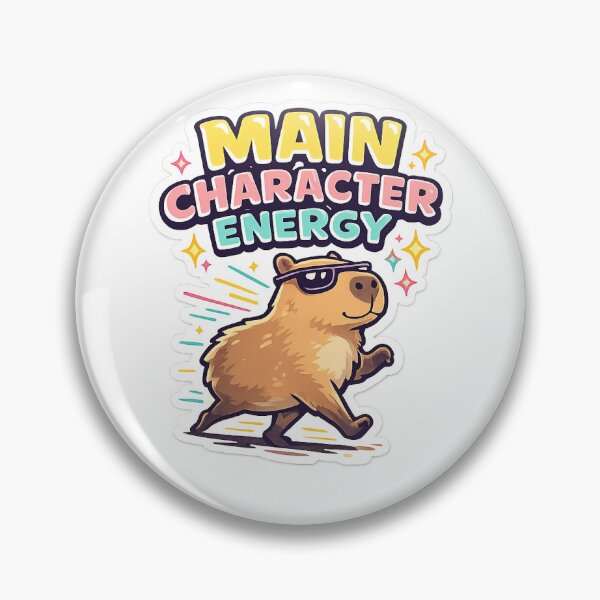 Item preview, Main Character Energy Capybara Sticker designed and sold by Dripzey.