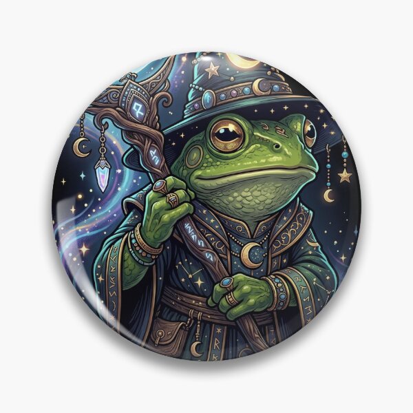 Item preview, Witch Frog Moon Crystal Staff Fantasy T-Shirt designed and sold by MERAKISL.